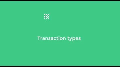 Different transaction types in KRISP POS