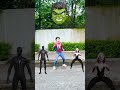 Random mask battle  the green giant and the red giant fight in the air to rescue spiderman shorts
