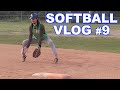 FIRST TIME MIC&#39;D UP AT FIRST BASE! | Softball Vlogs #9