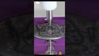 Engraving a steel disc with Wagners Hammer and a non rotating tungsten carbide drill