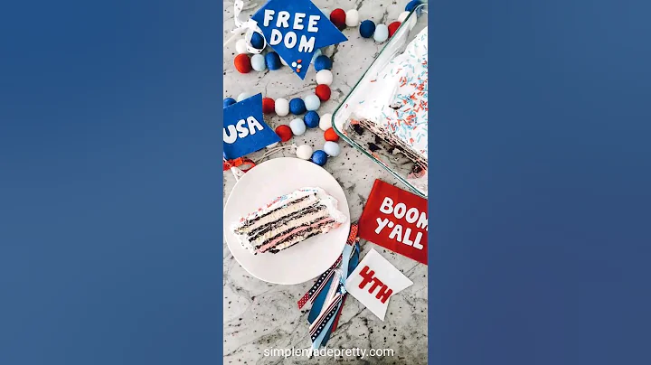 July 4th Food #recipeshorts #july4th #partyfood #icecreamcake #icecream #4thofjulyparty #dollartree