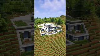 Minecraft Modern Cliff Mansion Tutorial Timelapse 🤯