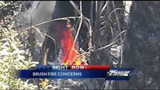 Monday storms spark brush fires
