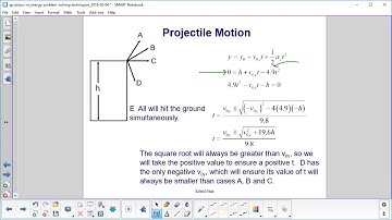 AP Physics C Work and Energy Prob Solv Projectile Motion Problem 2 and Explanation