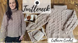 Crochet Cabled Turtleneck / Step by Step Tutorial