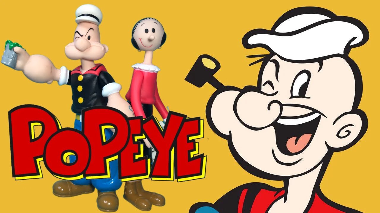 1991 Popeye & Olive Oil action figures by Presents Retro Unboxing