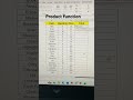 How to use Product Formula in Excel? 👍| Excel Tricks