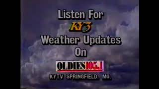 KYTV Channel 3 NBC Springfield Mo KY3 Weather Promo Back In The Fall Of 1996