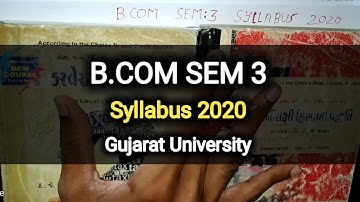 B.com Sem 3 Syllabus 2020-21 | Subjects List | Gujarat University