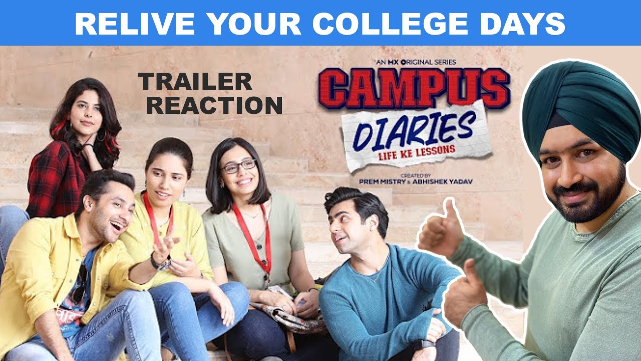 Campus Diaries MX Player Web Series Trailer reaction | Harsh Beniwal, Salonayyy, Saloni Gaur