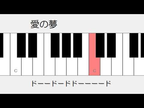 愛の夢　ドレミ鍵盤つき　弾いてみよう　ゆっくり演奏