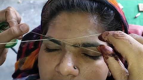 Thick to thin eyebrows threading tutorial , Perfect shape of eyebrows, Eyebrow transformation