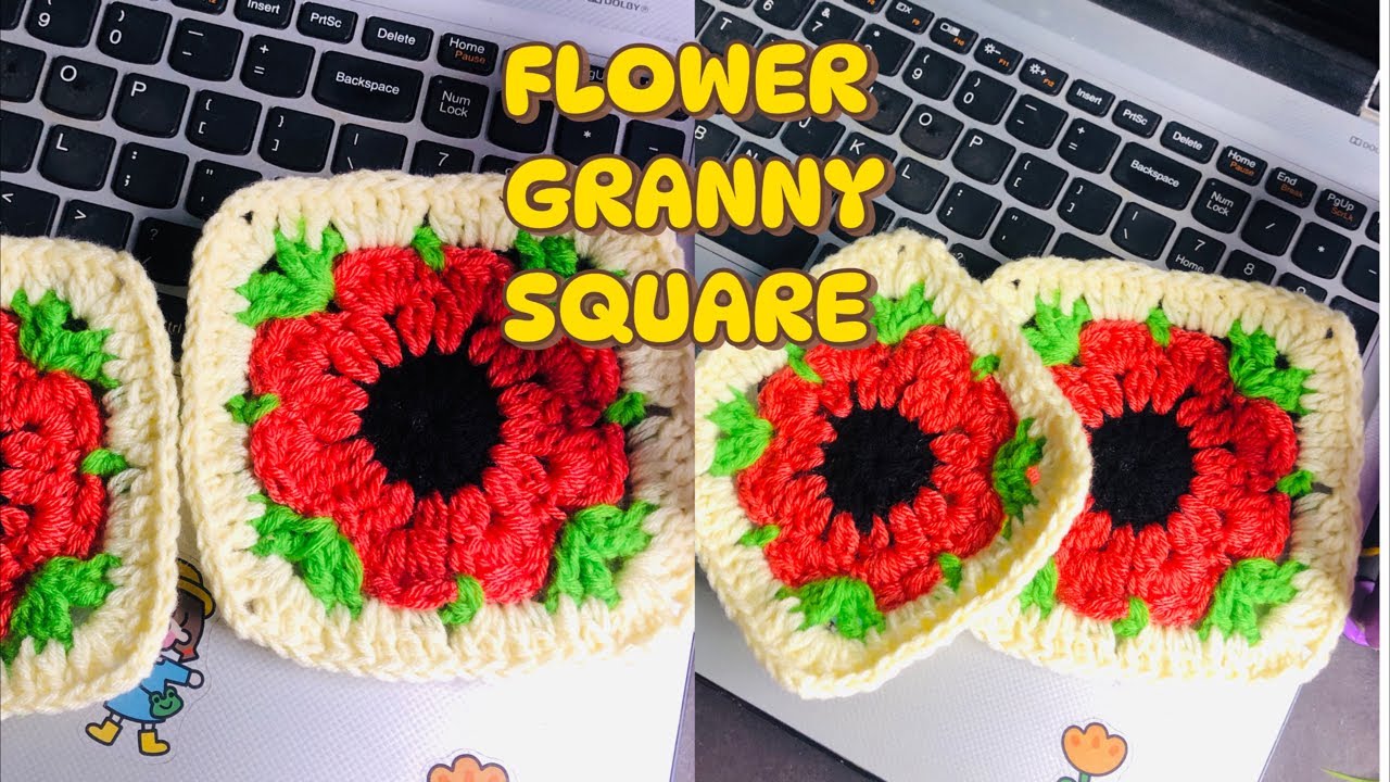 How to crochet a flower granny square #crochet #live #livestream - YouTube