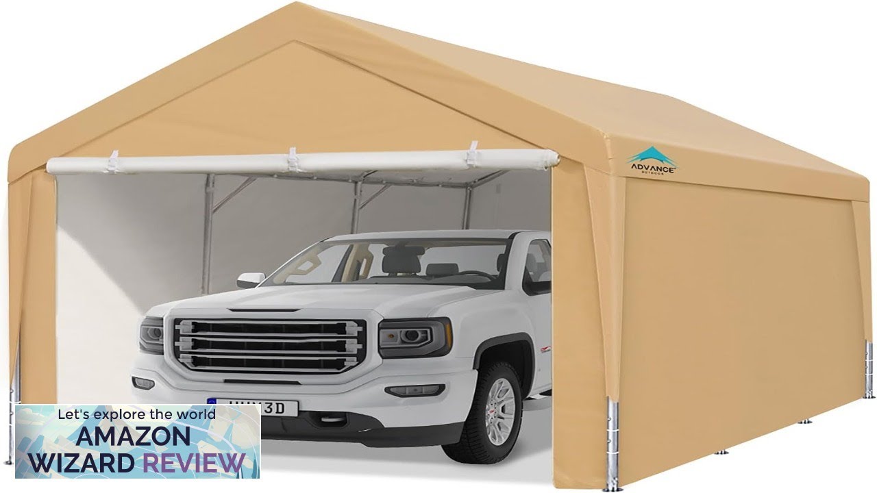 ADVANCE OUTDOOR 10x20 ft Heavy Duty Steel Carport with Adjustable Height from Review