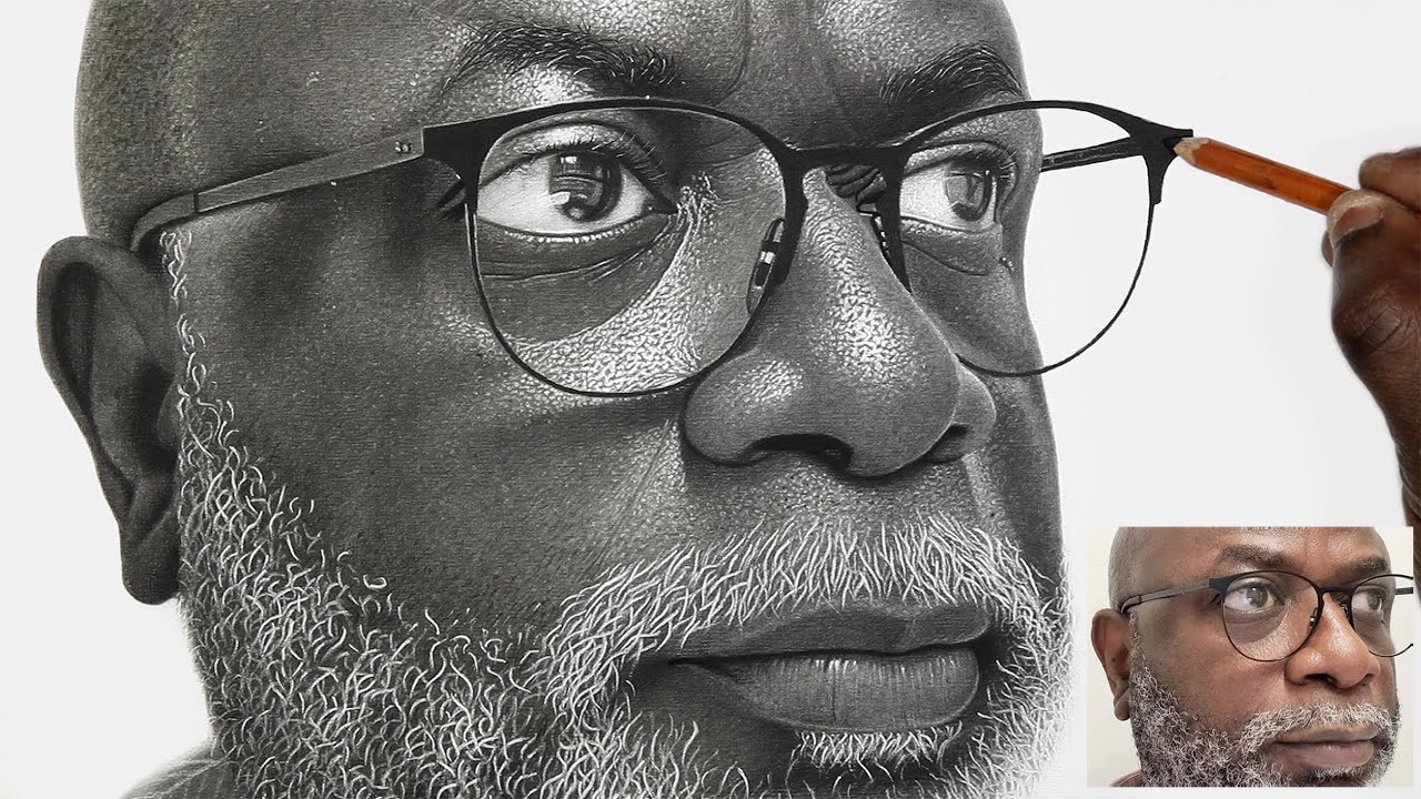 Portrait shading of elderly man | How to SHADE a realistic face