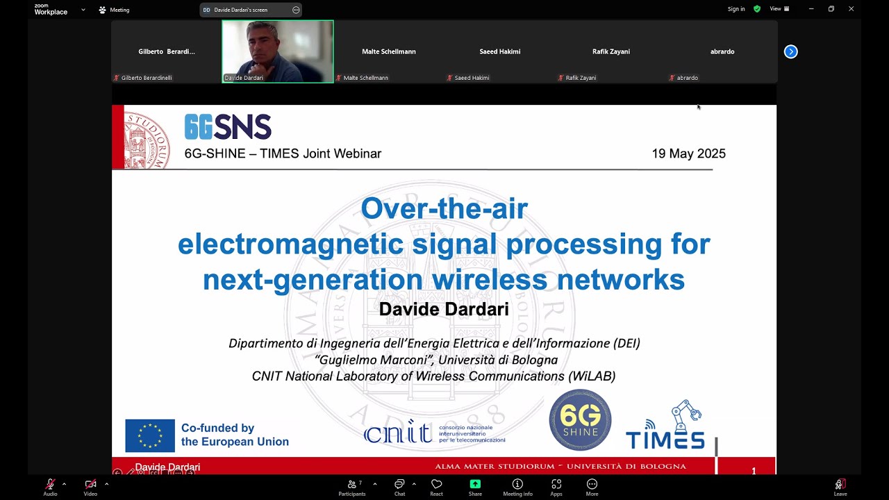 Webinar on electromagnetic signal processing for next generation wireless networks