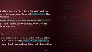 How to Scan Frontend package.json Files with Black Duck in Multi-Module Gradle Projects