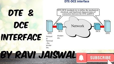 DTE and DCE in data communication and networking in hindi