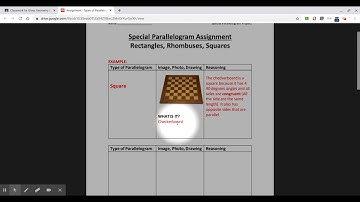 Video - Directions Rectangle, Rhombus and Squares - oh my!