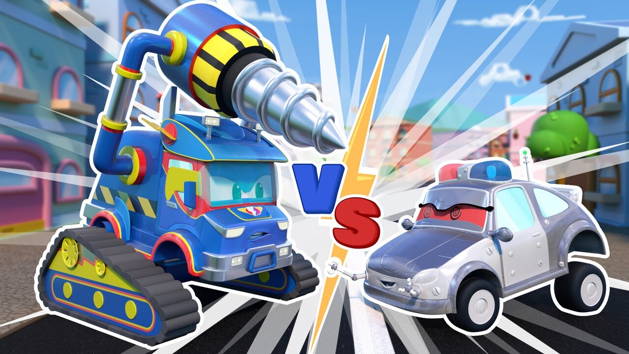 Super Bohrer gegen Polizei ROBOTER | Hypnose-Rettung