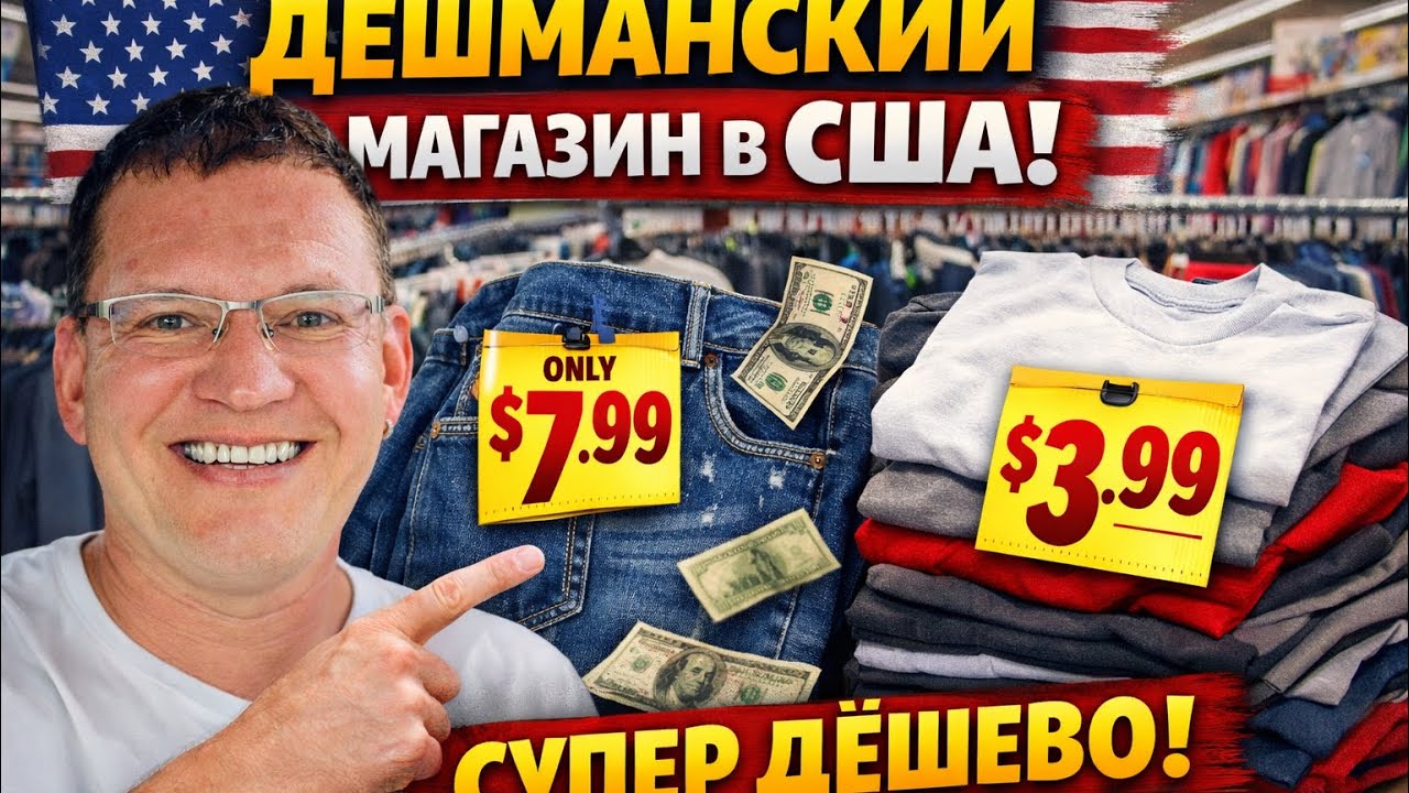 Самая дешёвая одежда в США 😱 Цены на джинсы и футболки. Я НЕ ПОВЕРИЛ ЦЕНАМ.