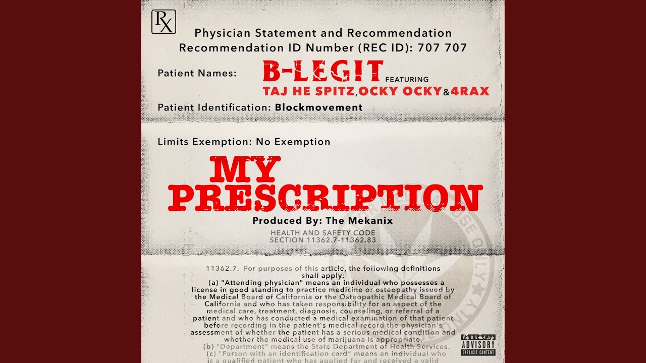 My Prescription (feat. Taj He Spitz, Ocky Ocky & 4rAx)