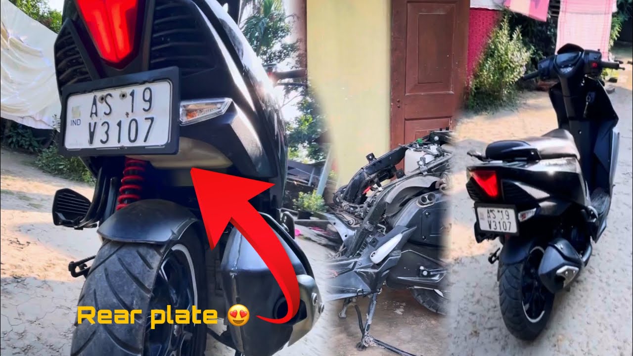 How To Fix Ntorq 125 Rear Number Plate 😍 || Ntorq Rear number fitting 
