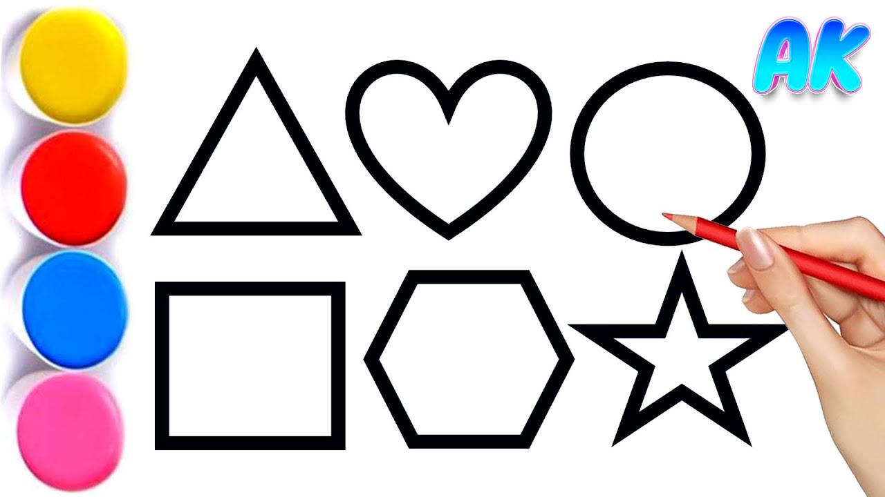 Drawing Learn Color Best Shapes Drawing, Learn Colors for Kids | Preschool learning video ...
