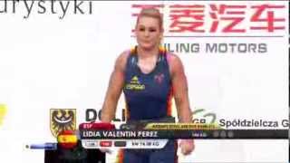 Weightlifting WC Poland 2013 Women 75 Lidia Valentin