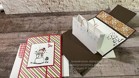Stampin' Up! Snowman Season Pop up Gift Bag card 1...