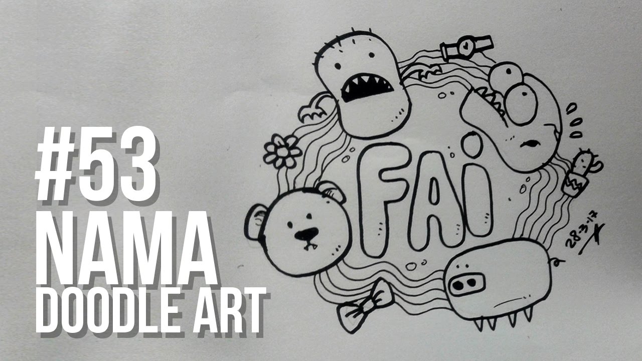 Draw 53 Menggambar Doodle Art Nama Doodle Art Name Simple