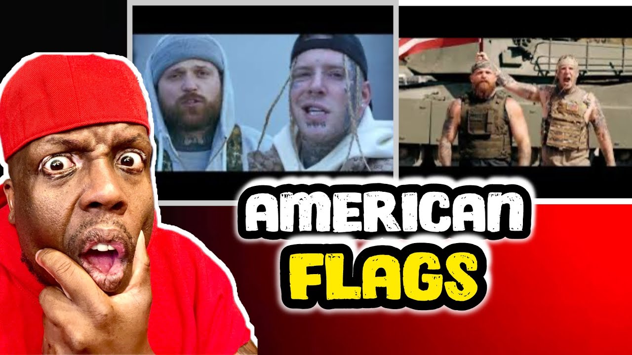 ПЕРВАЯ РЕАКЦИЯ Кризза Калико на Тома Макдональда и Адама Калхауна — американские флаги