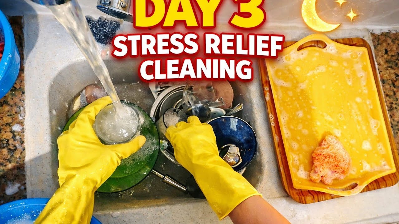 Day 3 Ramadan Dishwashing Challenge | Stress Relief Cleaning 😌