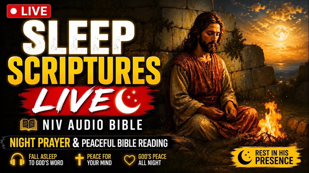 Watch Night Scriptures 🔴 Sleep Scriptures LIVE 🌙 NIV Audio Bible Live, Night Prayer & Peaceful ...