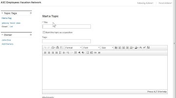 IBM Connections 4.0       Post Questions to a Forum