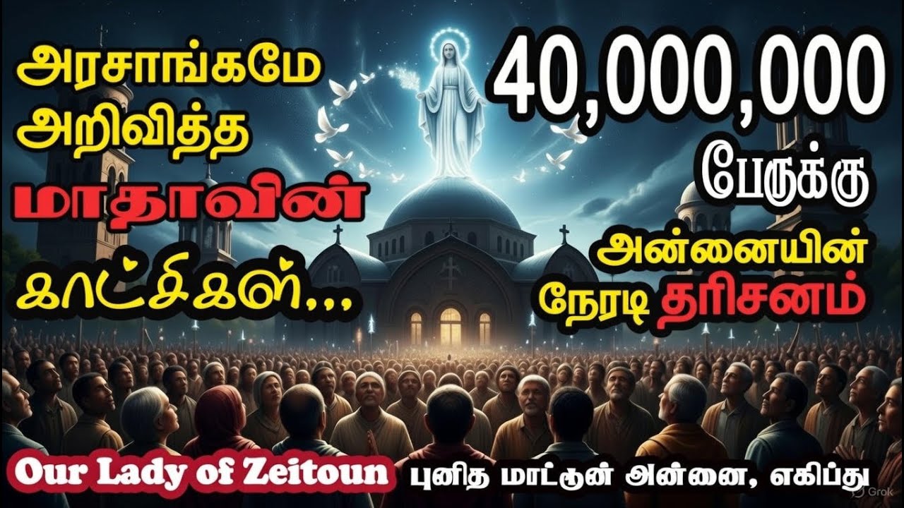 அரசாங்கமே அறிவித்த புதுமை  - 40 மில்லியன்  மக்களுக்கு மாதாவின் காட்சி - Our Lady of Zeitoun #Arul360