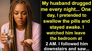 My husband drugged me every night. One day, I pretended to swallow the pills — what I saw next was