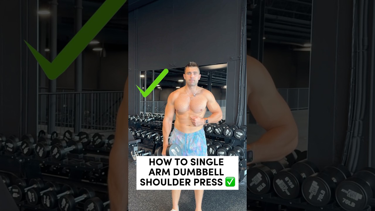 How to PROPERLY Single Arm Dumbbell Shoulder Press ✅ (TRY THIS)