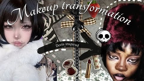 Doris /Douyin makeup on Black girl || ᭝ ᨳଓ ՟🕷🤍 . Unrecognizable makeup .⋆♱ TUTORIAL. 