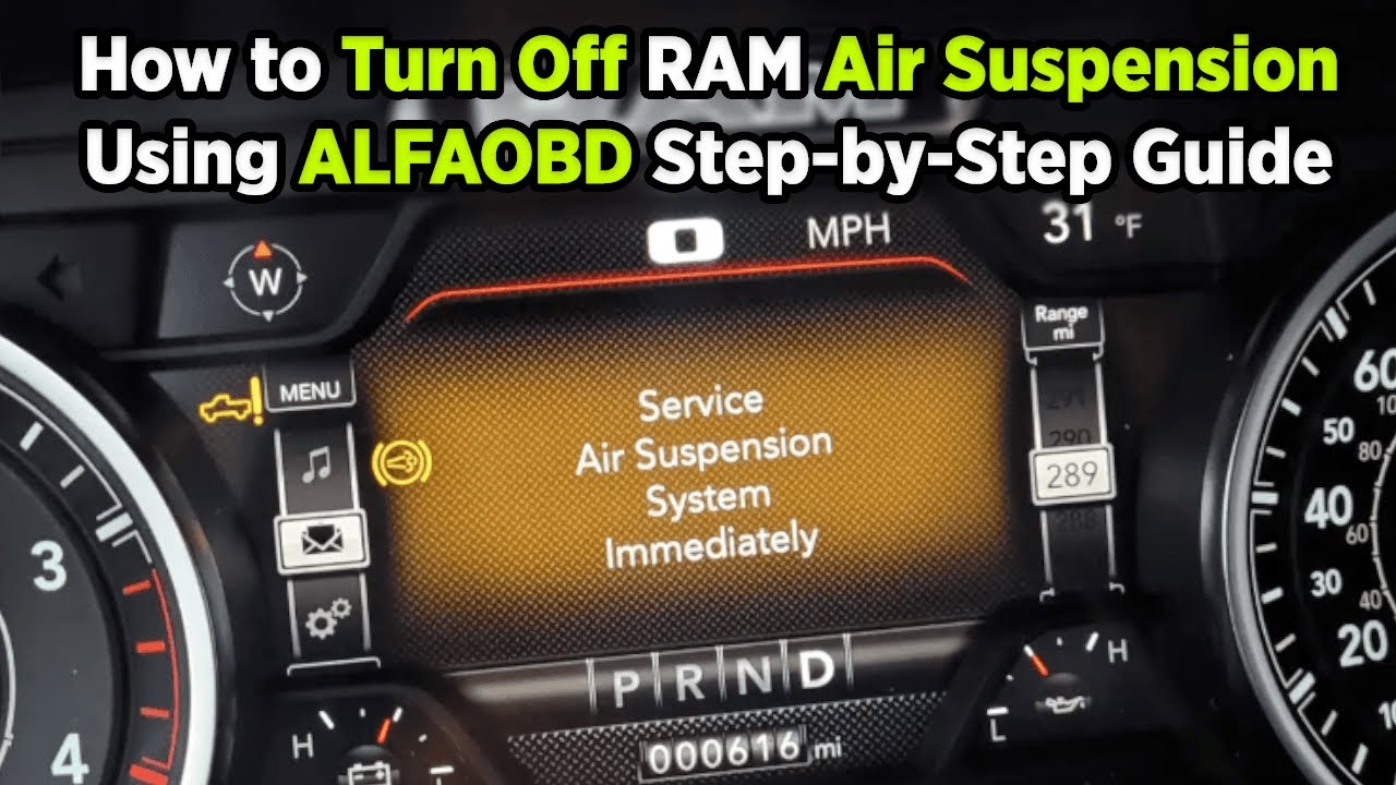 Как отключить пневматическую подвеску RAM с помощью ALFAOBD | Пошаговое руководство