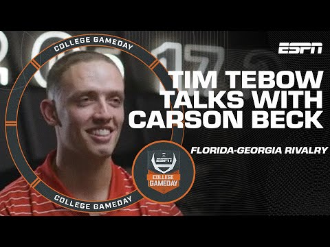 Carson Beck talks with Tim Tebow ahead of Florida-Georgia rivalry game 