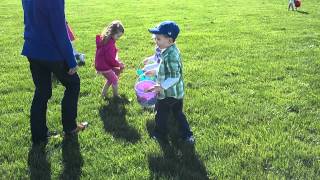 Evan and Mason Easter Egg Hunt 2012