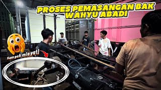 MENEGANGKAN😱 DETIK-DETIK PROSES PEMASANGAN BAK TRUK WAHYU ABADI‼️