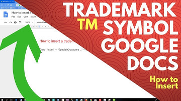 Google docs trademark symbol - how to insert TM