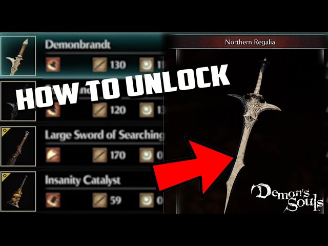 Demon's Souls best weapon recommendations and locations, including the  Northern Regalia, Falchion, Uchigatana, Kilij and Claymore explained