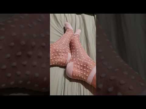 White nylon sheer socks
