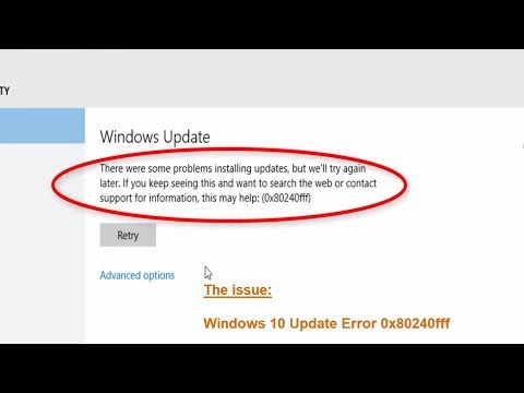 How To Fix Windows 10 Update Error 0x80240fff (Windows 10 update error - Quick Fix)