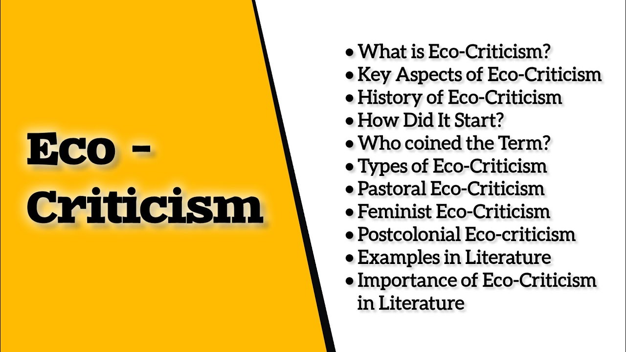 Eco-Criticism | History and Types of Eco-Criticism | Explained in Urdu &  Hindi