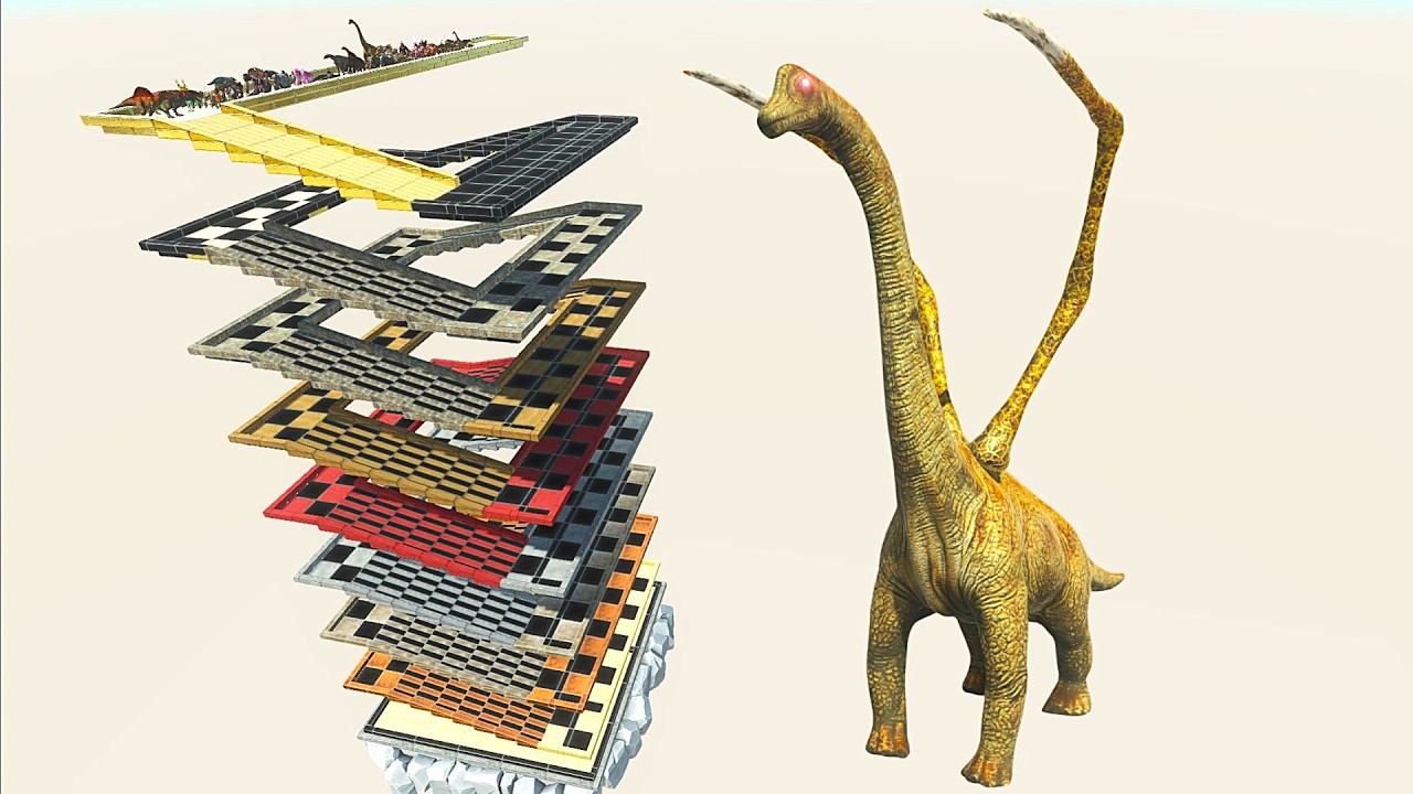 ESCAPE FROM ALIEN BRACHIOSAURUS - ARBS - Animal Revolt Battle Simulator