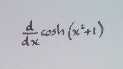 Derivative of cosh (x^2+1) || Differentiation of Hyperbolic Trigonometric Functions